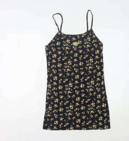 Urban Outfitters Women's Black Floral Slip Dress XL