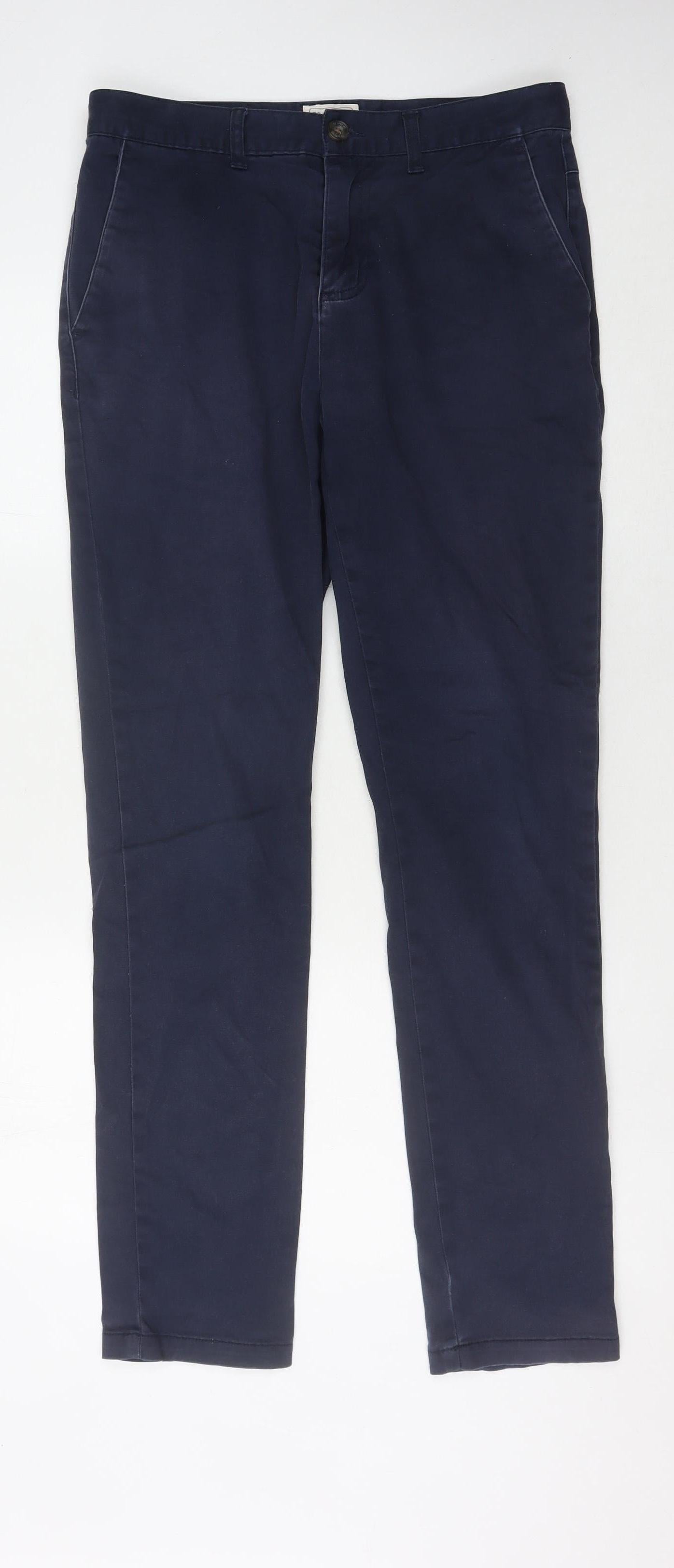72 Lord St. Men's Blue Slim Chino Trousers S