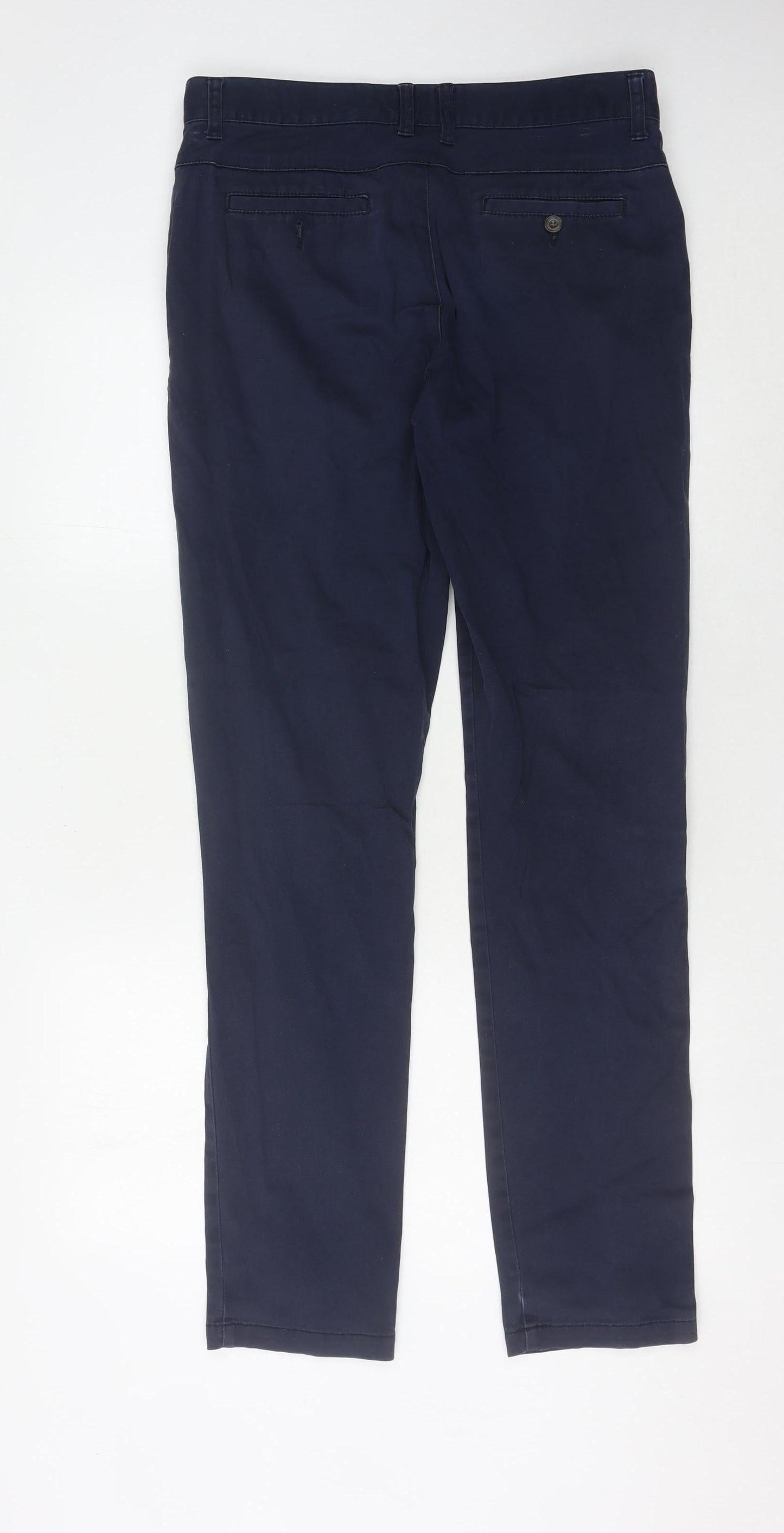 72 Lord St. Men's Blue Slim Chino Trousers S