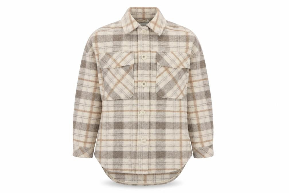 Stradivarius Women's Beige XS Checkered Jacket