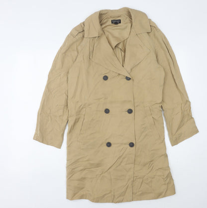 Womens UK Size 8 Topshop Beige Trench Coat