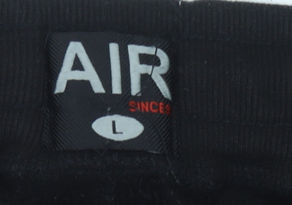 AIR Men's Black Jogger Trousers - Size L