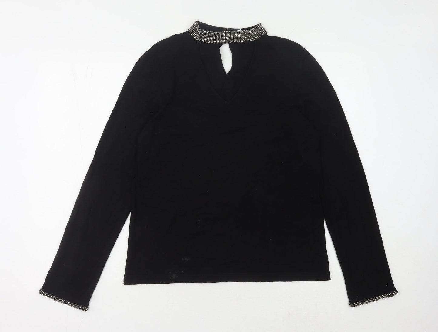 Womens UK Size 14 Warehouse Black Pullover Jumper