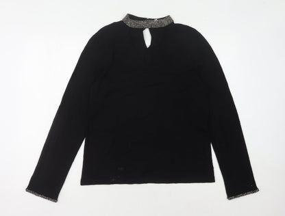 Womens UK Size 14 Warehouse Black Pullover Jumper