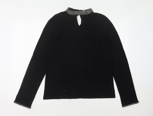 Womens UK Size 14 Warehouse Black Pullover Jumper