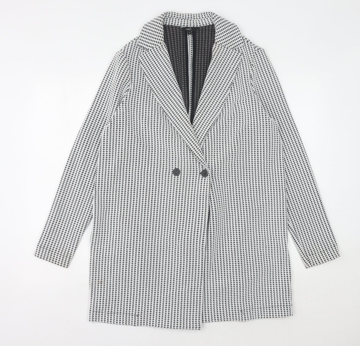 Next Women's Black White Houndstooth Blazer Size 14