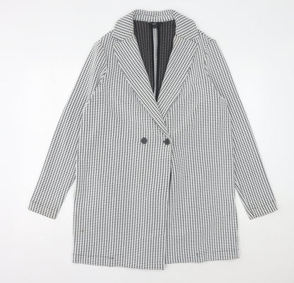 Next Women's Black White Houndstooth Blazer Size 14