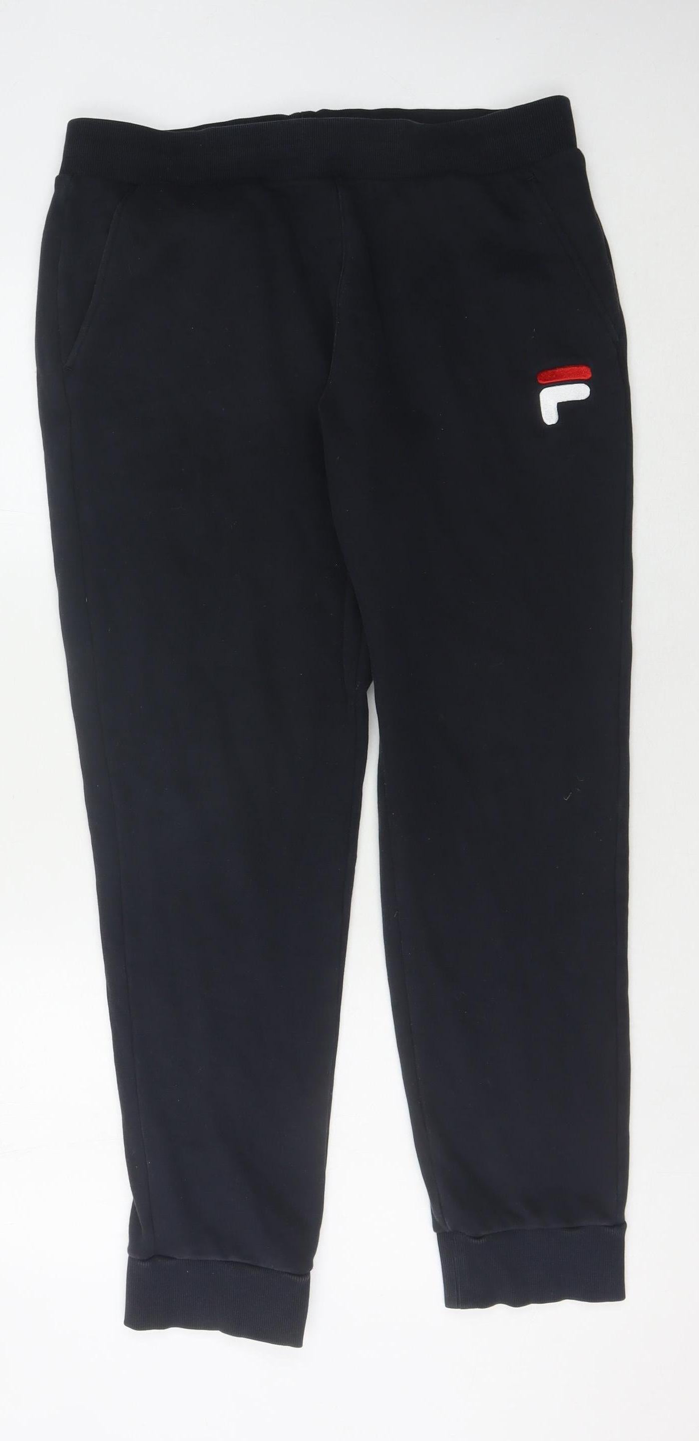 Fila Men's Black Relaxed Jogger Trousers 2XL