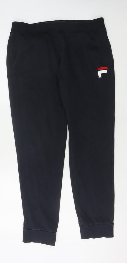 Fila Men's Black Relaxed Jogger Trousers 2XL