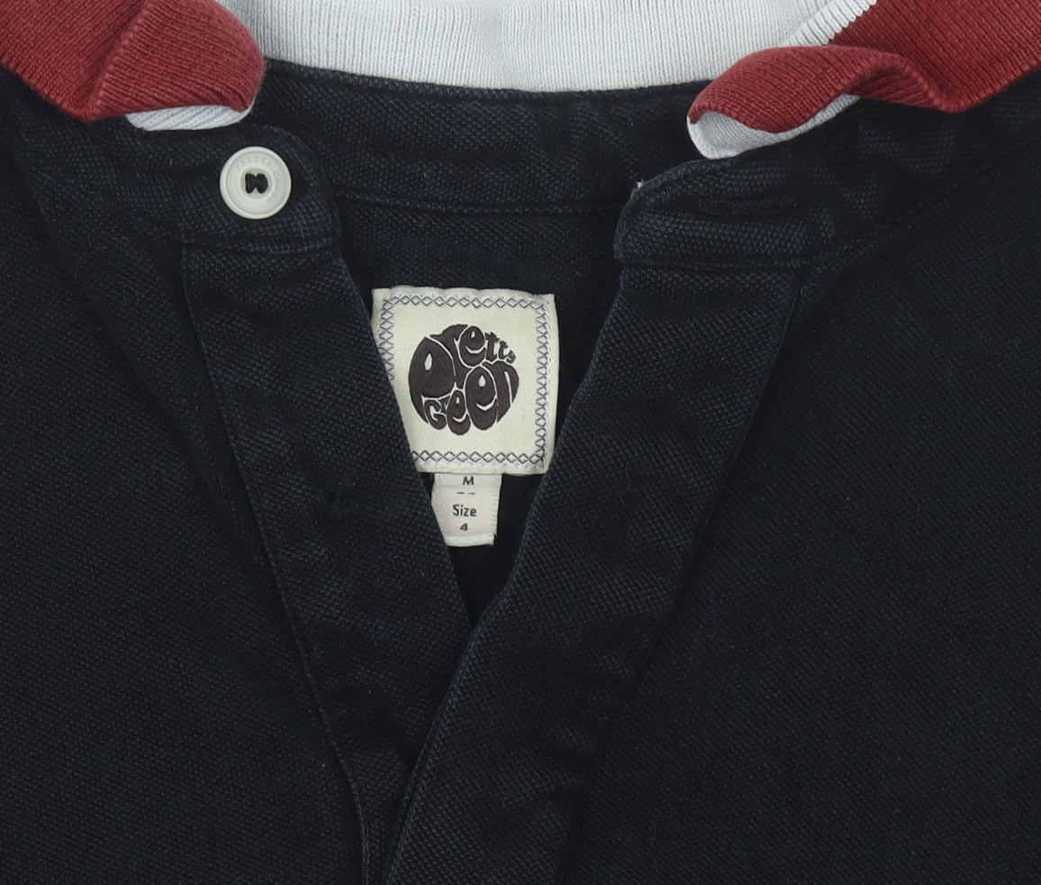 Pretty Green Men's Black Polo Shirt M Short Sleeve
