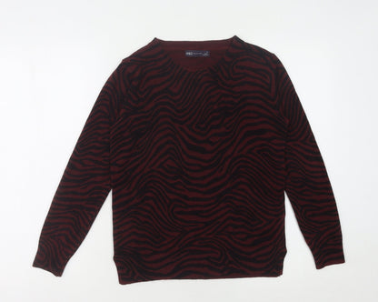 Womens UK Size 10 Marks and Spencer Burgundy Jumper Jumper
