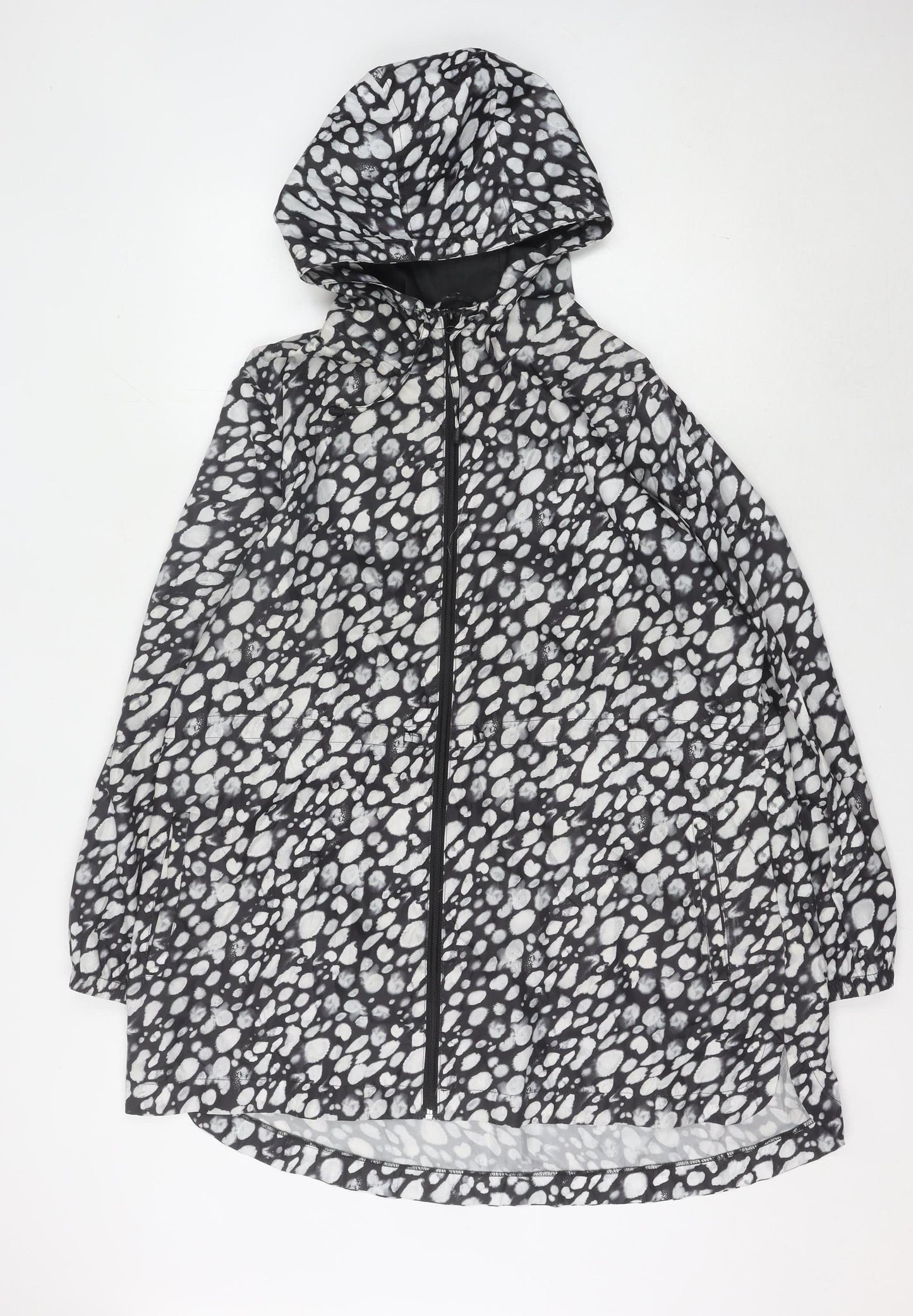 Womens UK Size L Marks and Spencer Black Rain Coat
