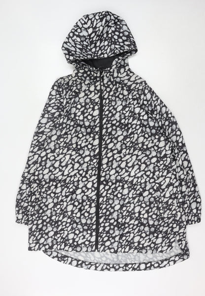 Womens UK Size L Marks and Spencer Black Rain Coat