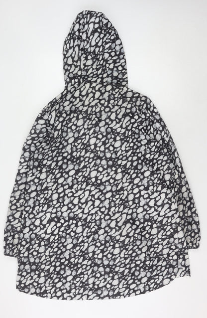 Womens UK Size L Marks and Spencer Black Rain Coat