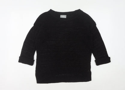 Wallis Women’s Black Knit Pullover Jumper, Size S