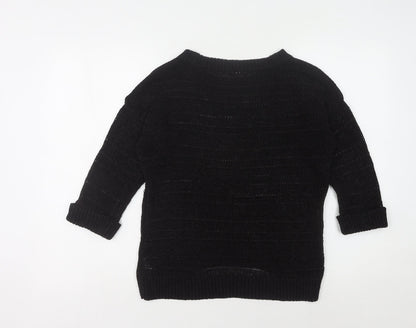 Wallis Women’s Black Knit Pullover Jumper, Size S