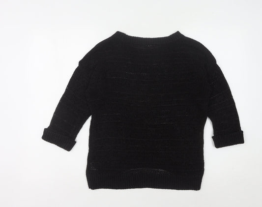 Wallis Women’s Black Knit Pullover Jumper, Size S