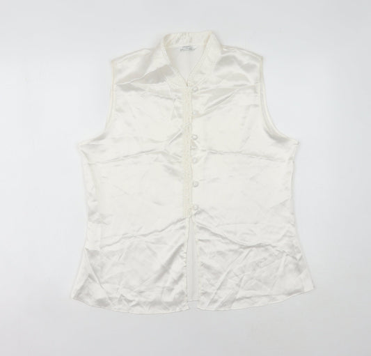 Womens UK Size 12 Marks and Spencer Ivory  Blouse