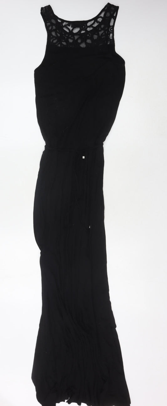 Next Women's Black Sleeveless Maxi Dress Size 8