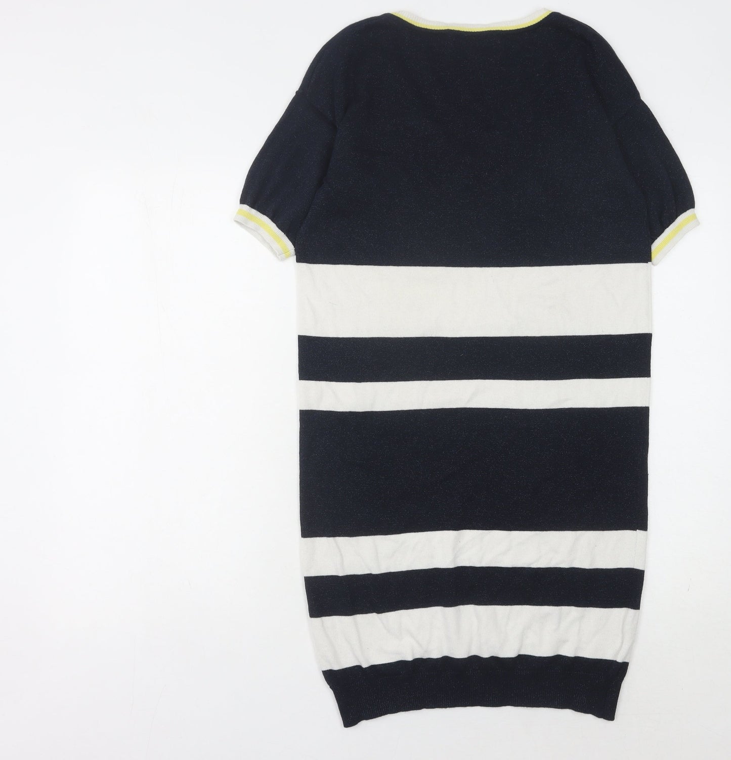 Next Women's Black and White Striped Dress, Size 10