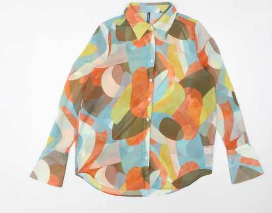 PrettyLittleThing Womens Multicoloured Button-Up Shirt