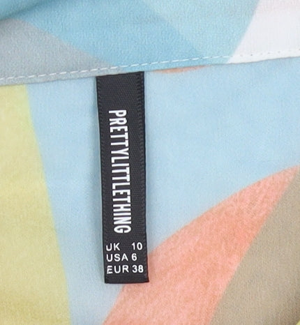 PrettyLittleThing Womens Multicoloured Button-Up Shirt