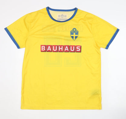 Bauhaus Sweden Home Jersey, Yellow, Size S/M, Short Sleeves