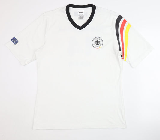 White Adult Large DFB Football Shirt - Home Kit, Short Sleeves