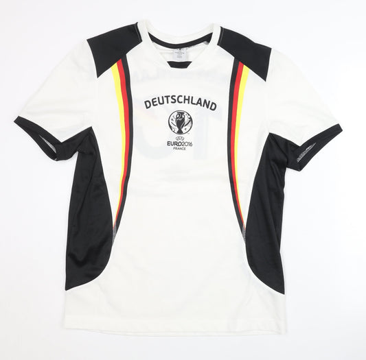 UEFA Euro 2016 Germany Home Shirt, White, Men's S, Short Sleeves