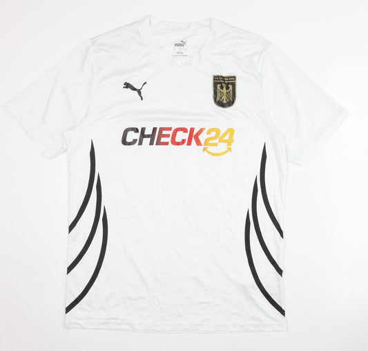 Puma Men's White Football Shirt L | Deutschland Home Kit