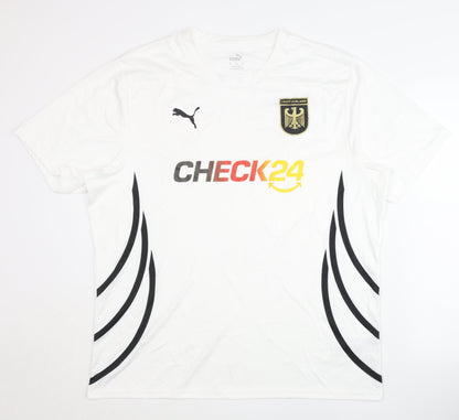 Puma XL Deutschland Football Shirt, White, Adults Home Kit