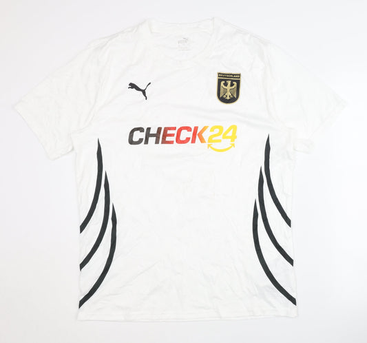 Puma Deutschland Adult White Home Shirt L - Very Good Condition