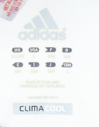 Adidas Children's White Home Football Shirt 13-14 Years