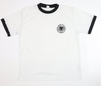 DFB Adult White Football Shirt XL, Short Sleeves
