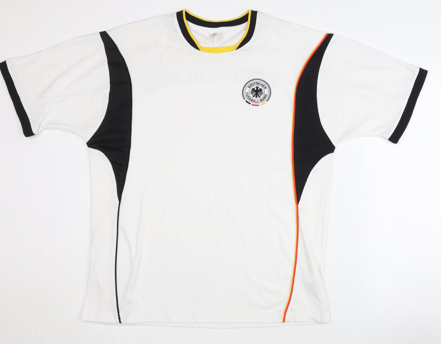 DFB Football Shirt L White Short Sleeves Adult