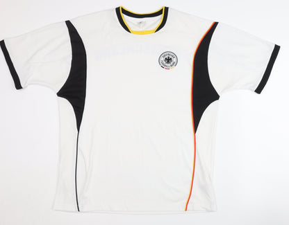 DFB Football Shirt L White Short Sleeves Adult