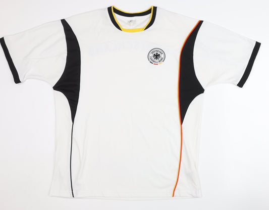 DFB Football Shirt L White Short Sleeves Adult