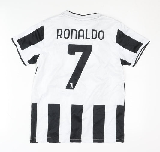 Juventus Home Ronaldo #7 Shirt for Children - Black & White