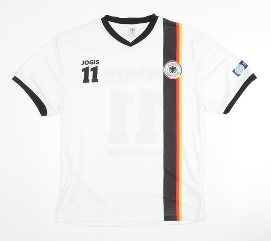 Medium White German Football Shirt, DFB, Jogis 11, Classic Style