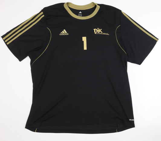 Adidas Men's Black Goalkeepers Shirt 2XL DJK Wolfsburg