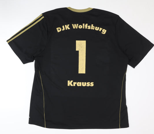 Adidas Men's Black Goalkeepers Shirt 2XL DJK Wolfsburg