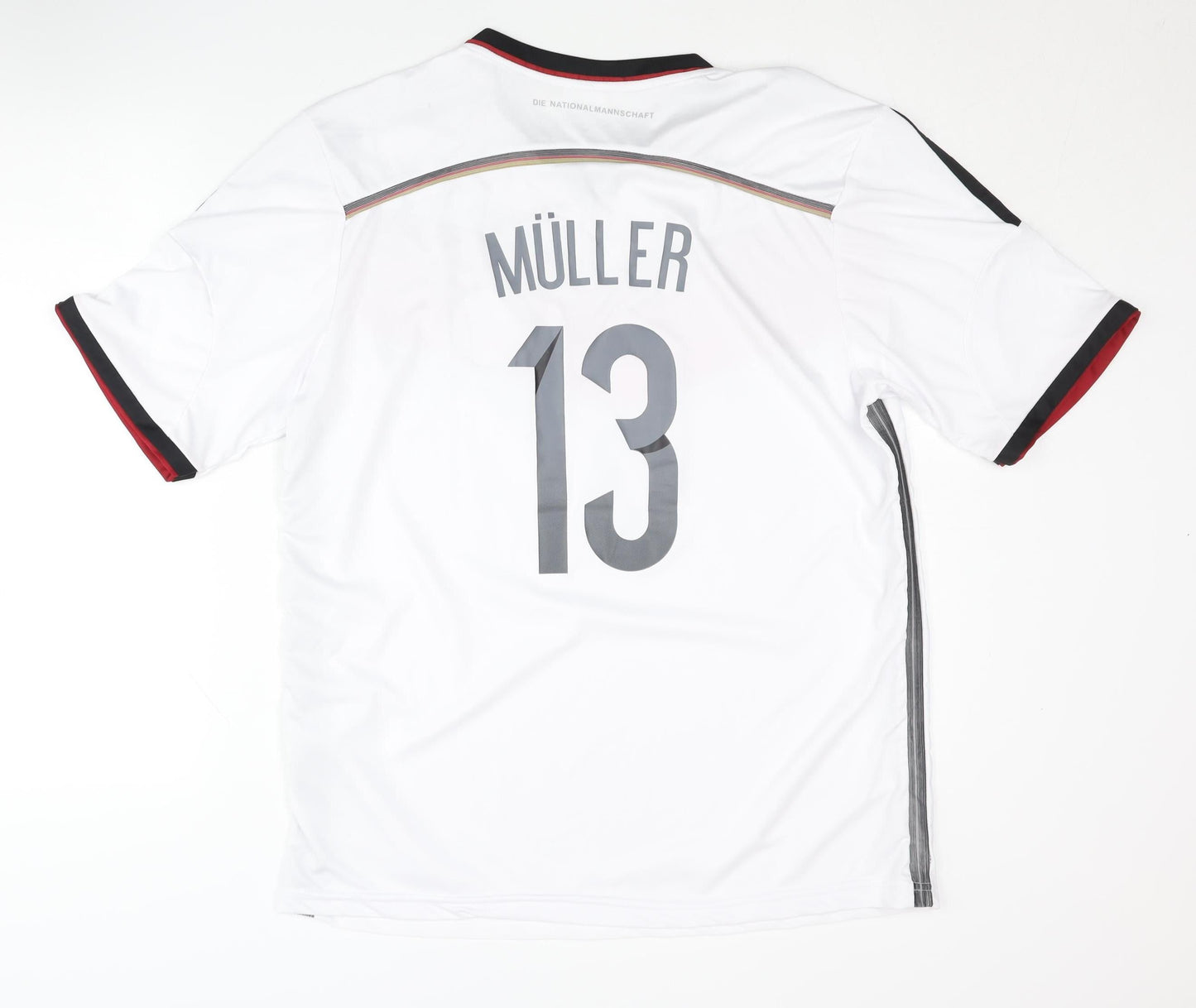 Germany Home Shirt XL White Short Sleeves Number 13 Müller
