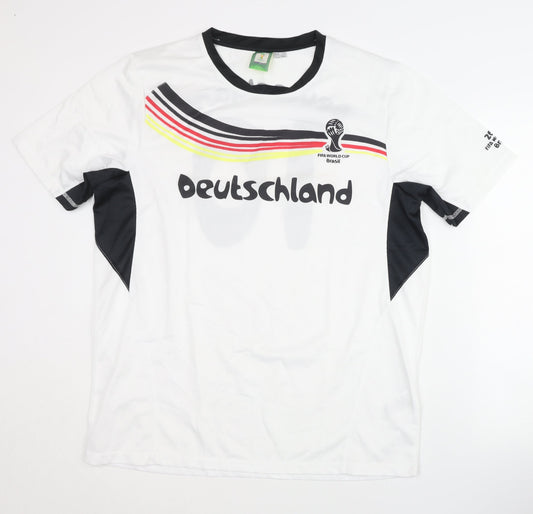 Germany Home Shirt FIFA World Cup, Adult L, White, Short Sleeves