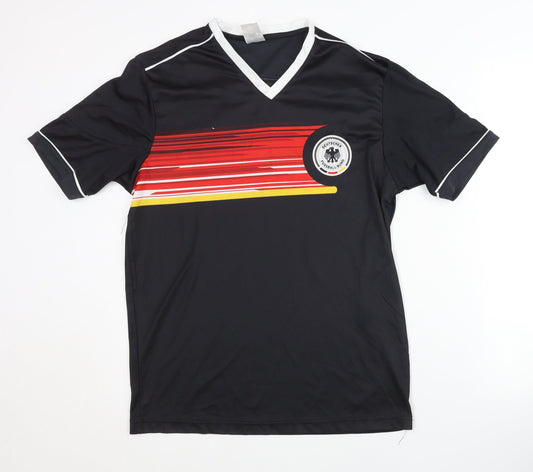 DFB Adults Black Short Sleeves Football Shirt - Size S