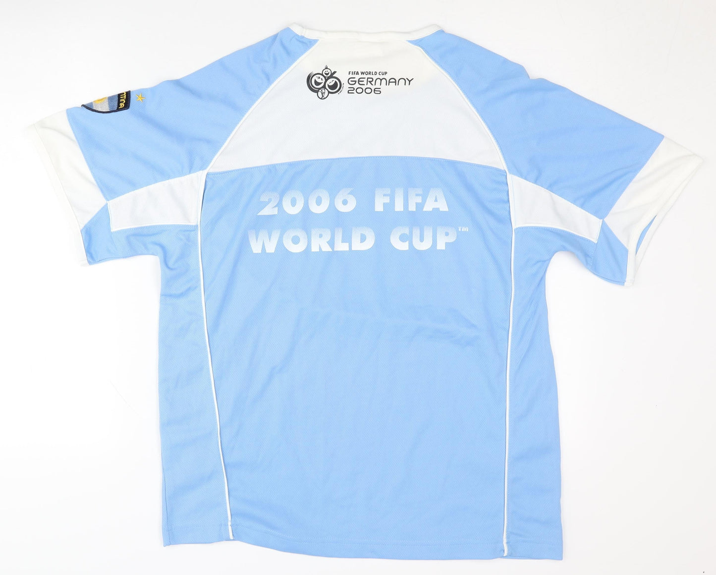 Argentina 2006 FIFA World Cup Blue Away Shirt, Medium, Short Sleeves