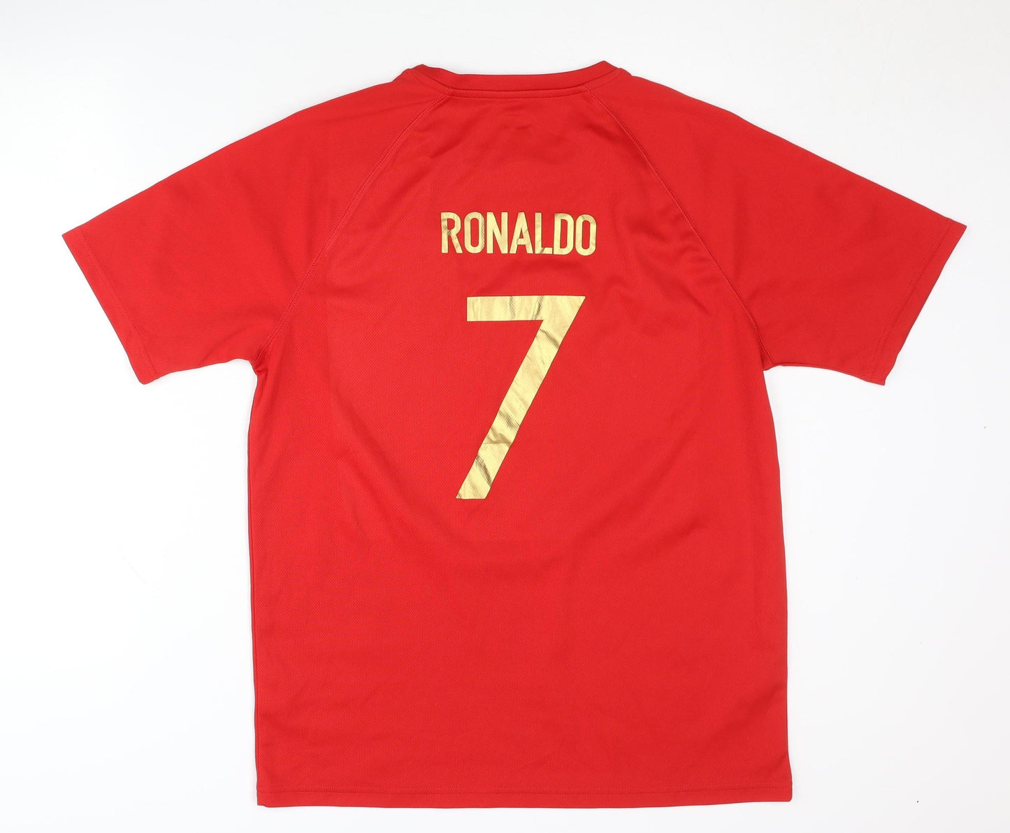 Men's Red Portugal Ronaldo 7 Shirt Size M Short Sleeves