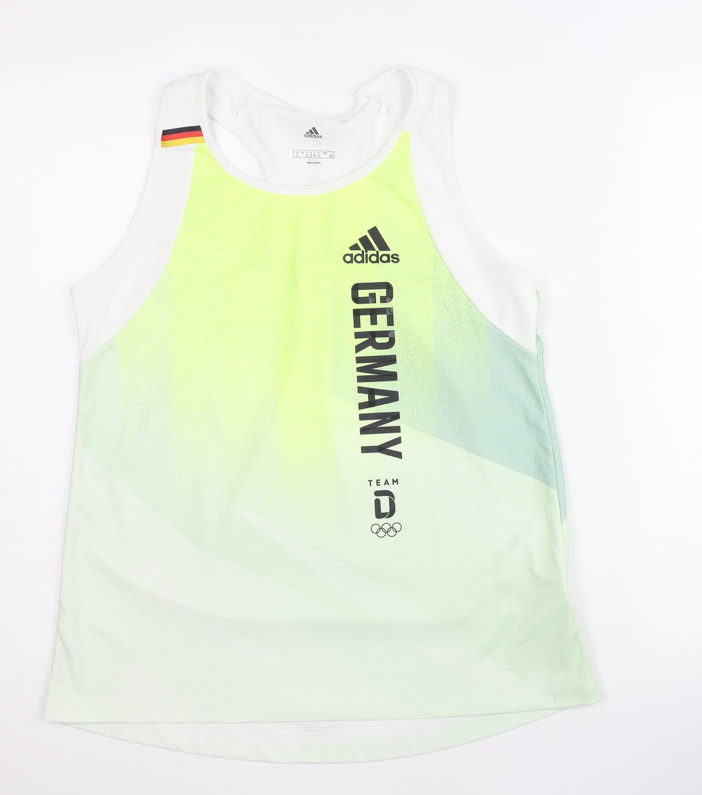 Adidas Unisex Adults White Tank Top Size 16