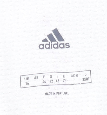 Adidas Unisex Adults White Tank Top Size 16