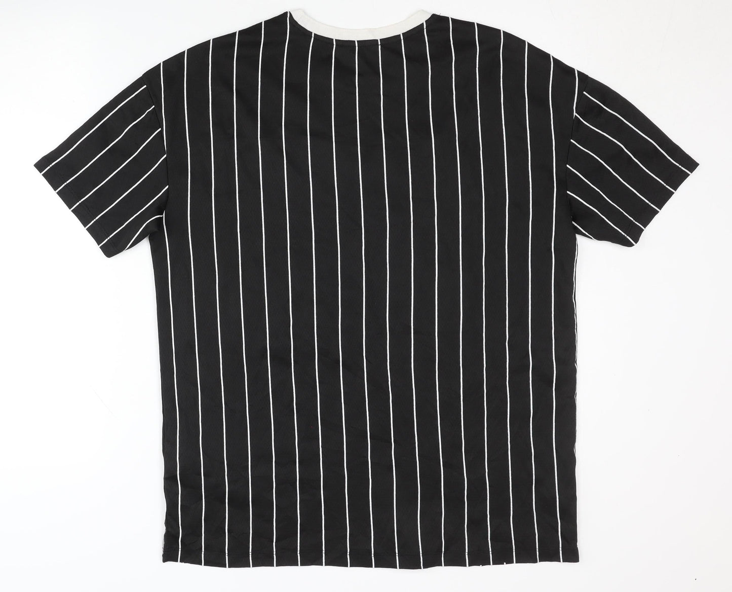 FB Sister Unisex Black Striped Jersey T-Shirt Size S