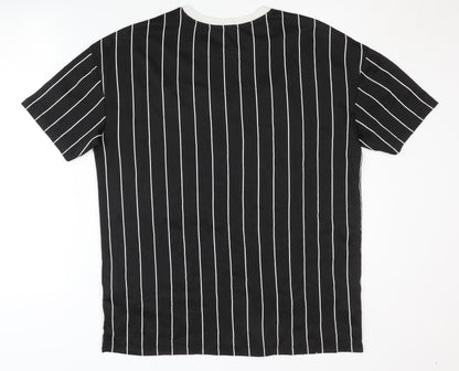 FB Sister Unisex Black Striped Jersey T-Shirt Size S